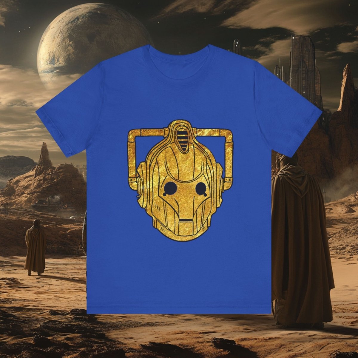 Gold leaf effect Cyberman T-shirt - soapbox169 - A Little Gift Shop