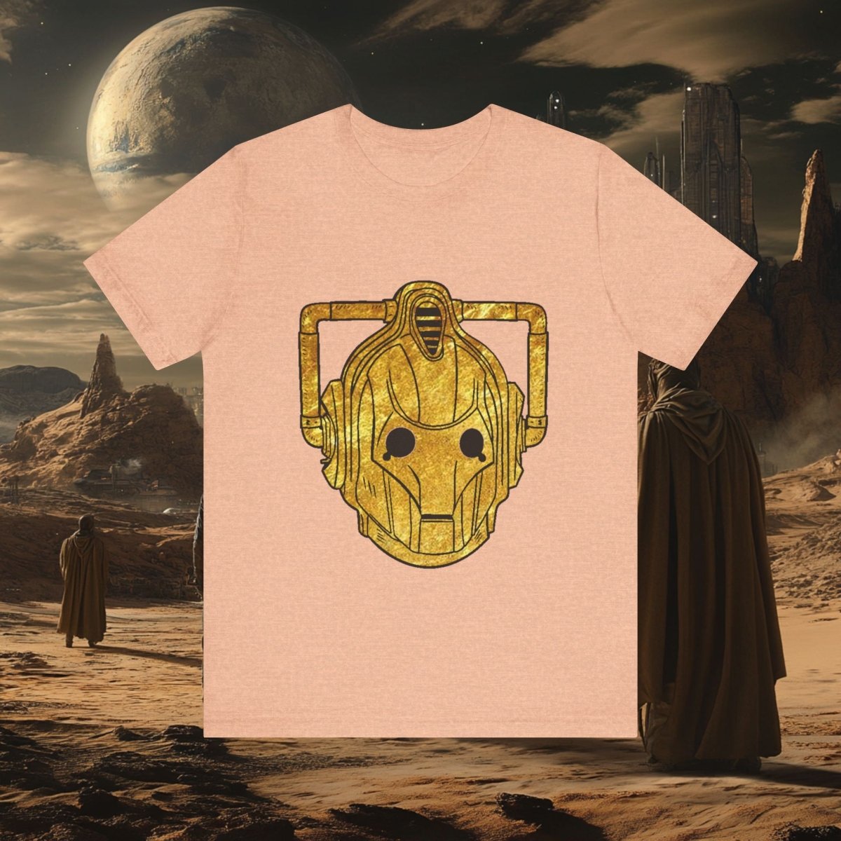 Gold leaf effect Cyberman T-shirt - soapbox169 - A Little Gift Shop