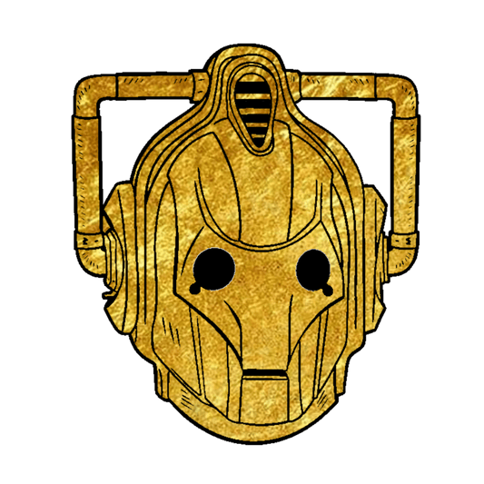 Gold leaf effect Cyberman T-shirt - soapbox169 - A Little Gift Shop
