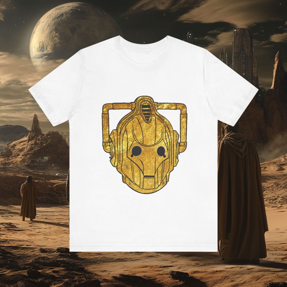 Gold leaf effect Cyberman T-shirt - soapbox169 - A Little Gift Shop