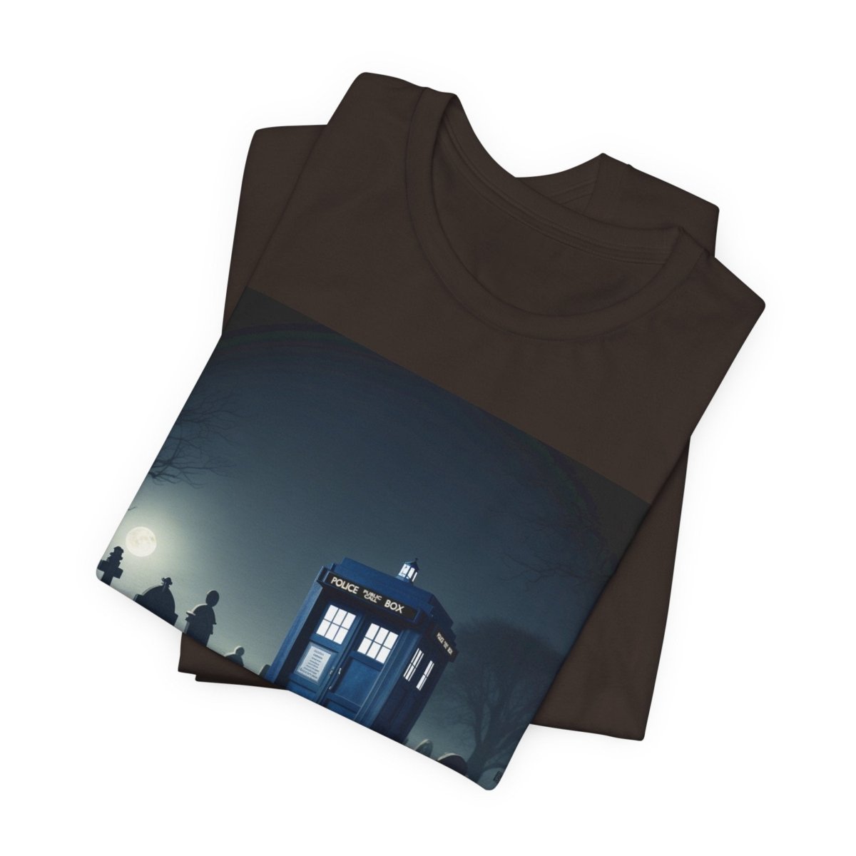 Happy Wholloween TARDIS in spooky pumpkin filled graveyard T-shirt - soapbox169 - A Little Gift Shop