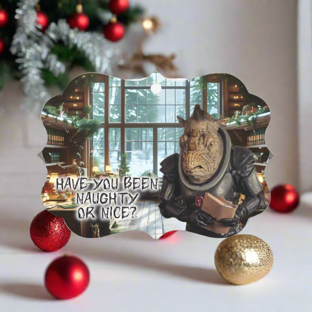 Judoon Helping Santa with his naughty list - Xmas Ornament - soapbox169 - A Little Gift Shop