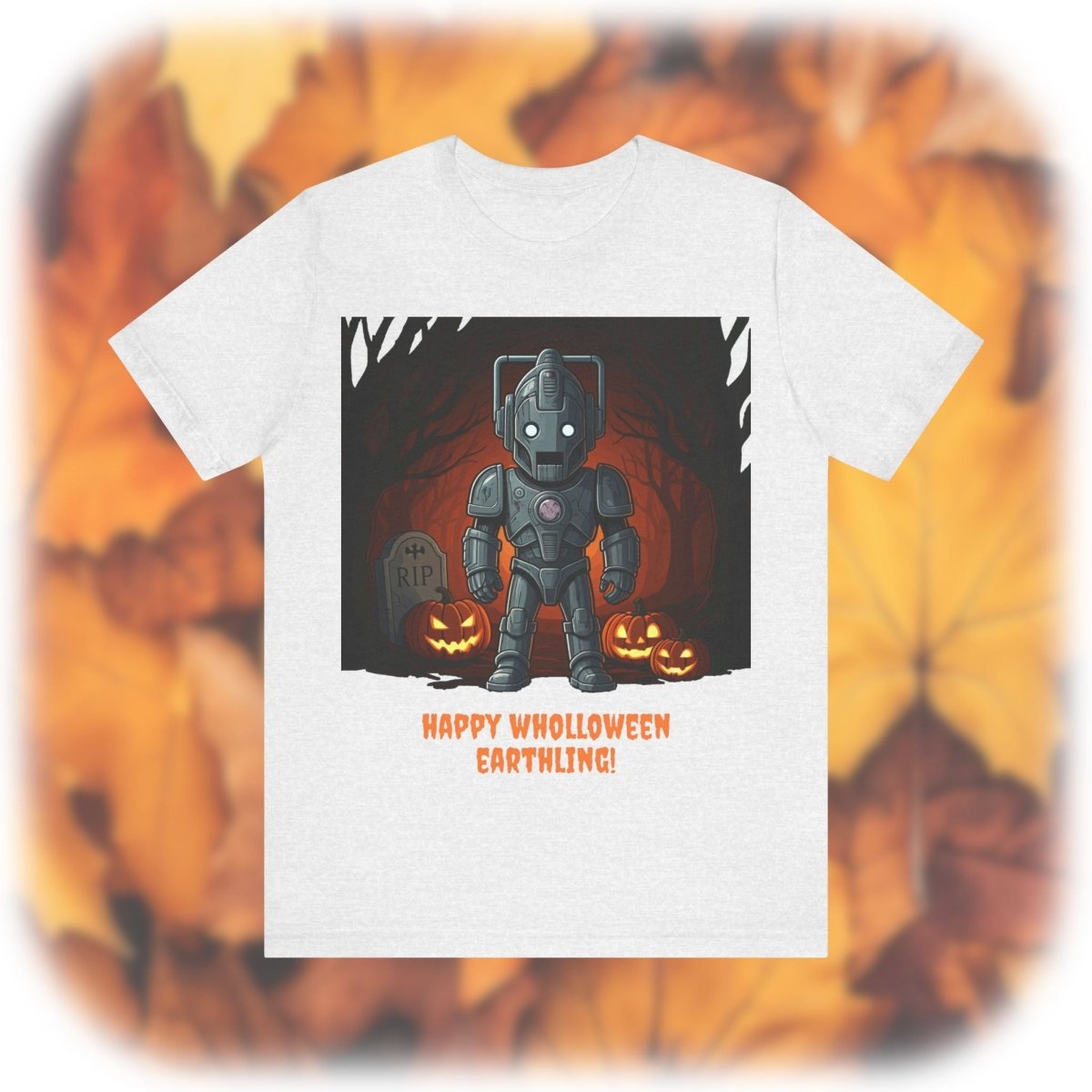 Slightly bigger Cute Cyber Kid Wholloween T-shirt with pumpkins* - soapbox169 - A Little Gift Shop