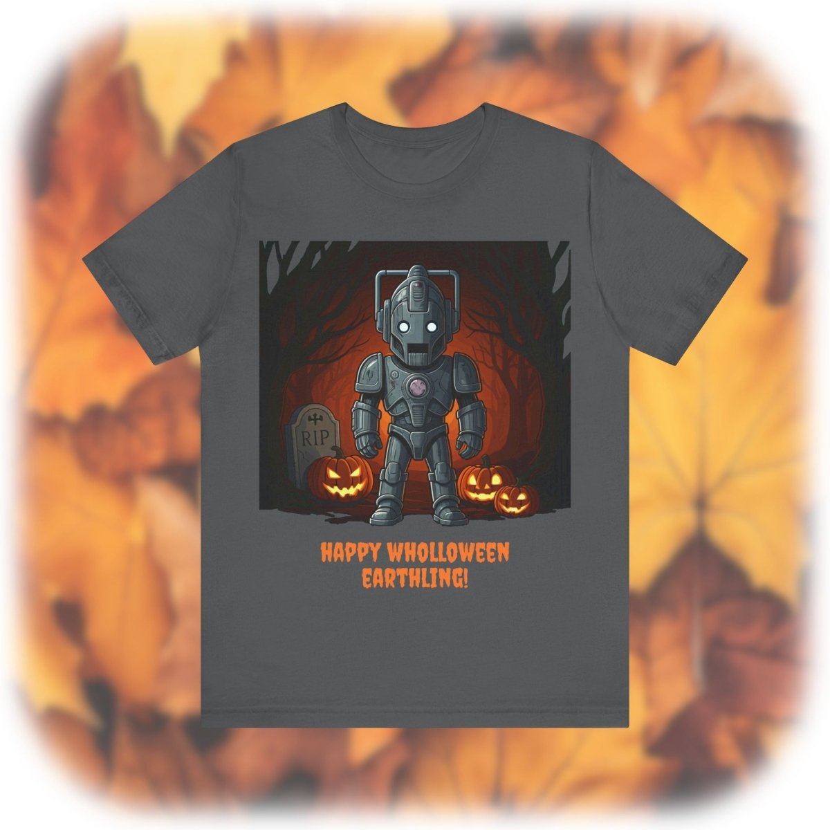 Slightly bigger Cute Cyber Kid Wholloween T-shirt with pumpkins* - soapbox169 - A Little Gift Shop