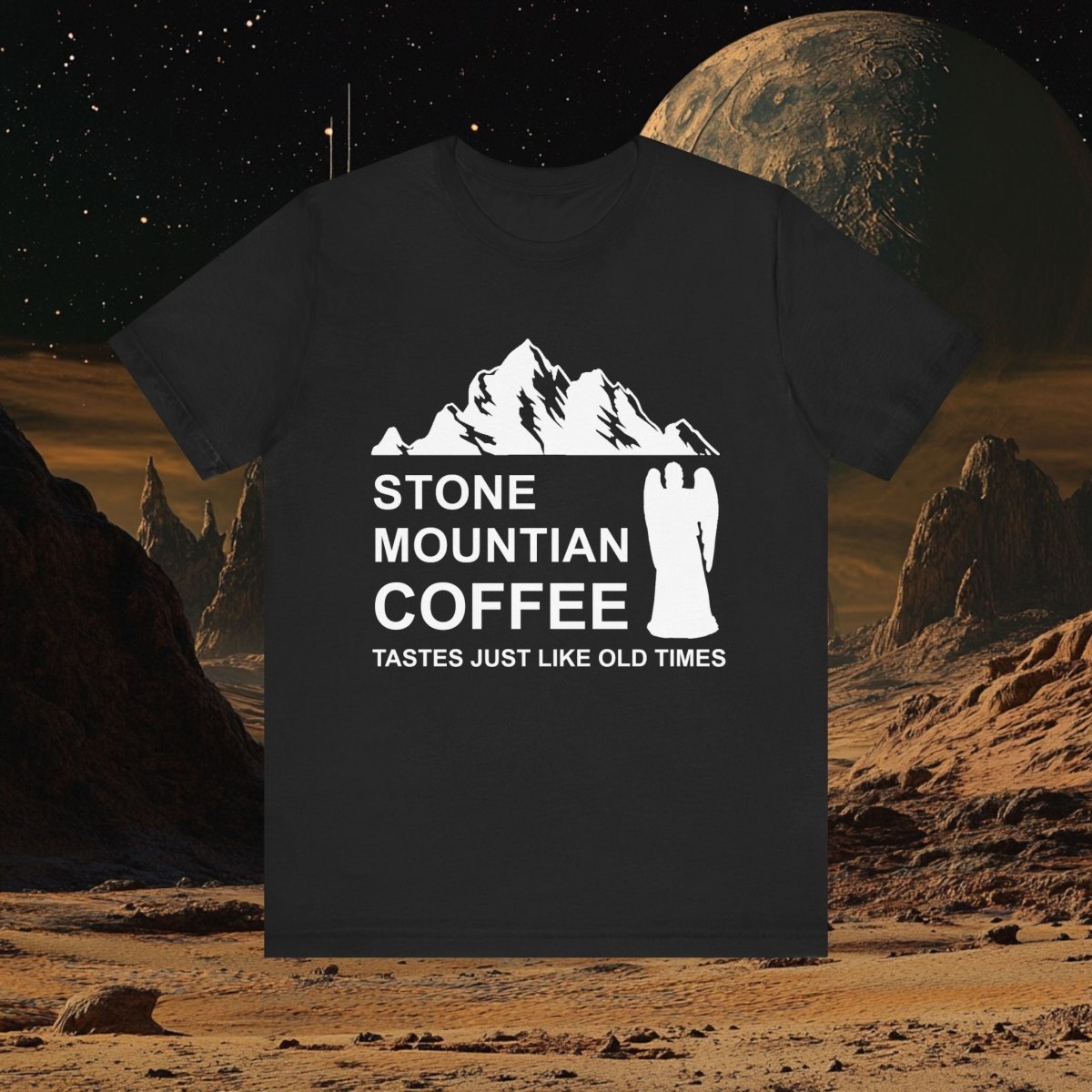 Stone Mountain Coffee Weeping Angel T-shirt - soapbox169 - A Little Gift Shop