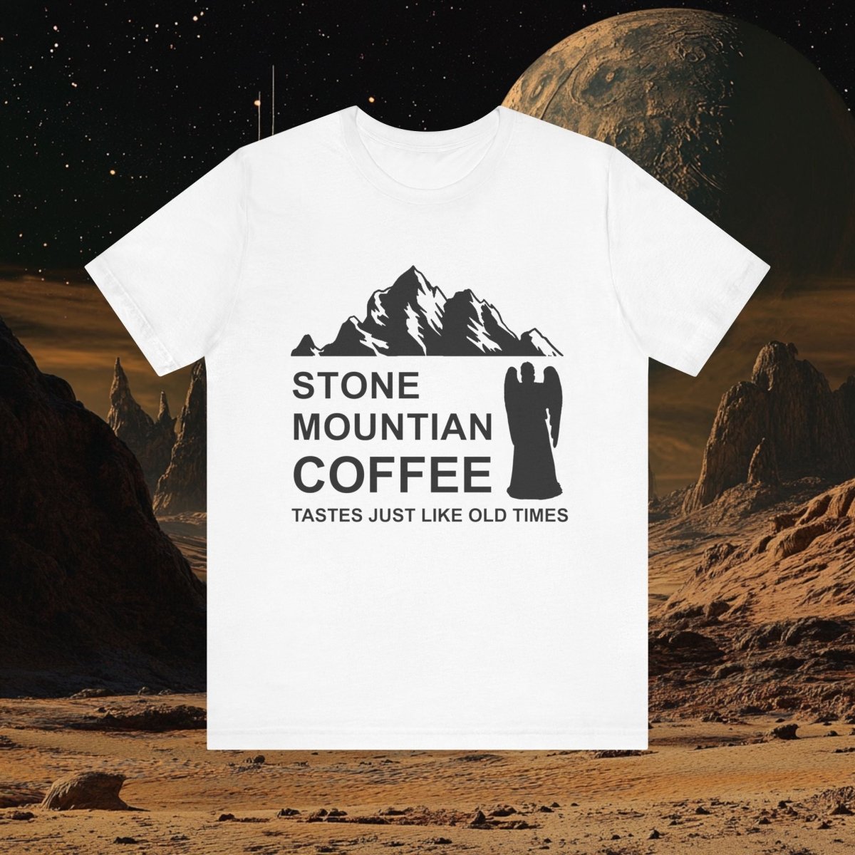 Stone Mountain Coffee Weeping Angel T-shirt - soapbox169 - A Little Gift Shop