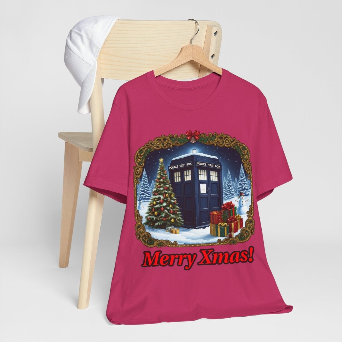 TARDIS in a Winter Wonderland T-shirt - soapbox169 - A Little Gift Shop