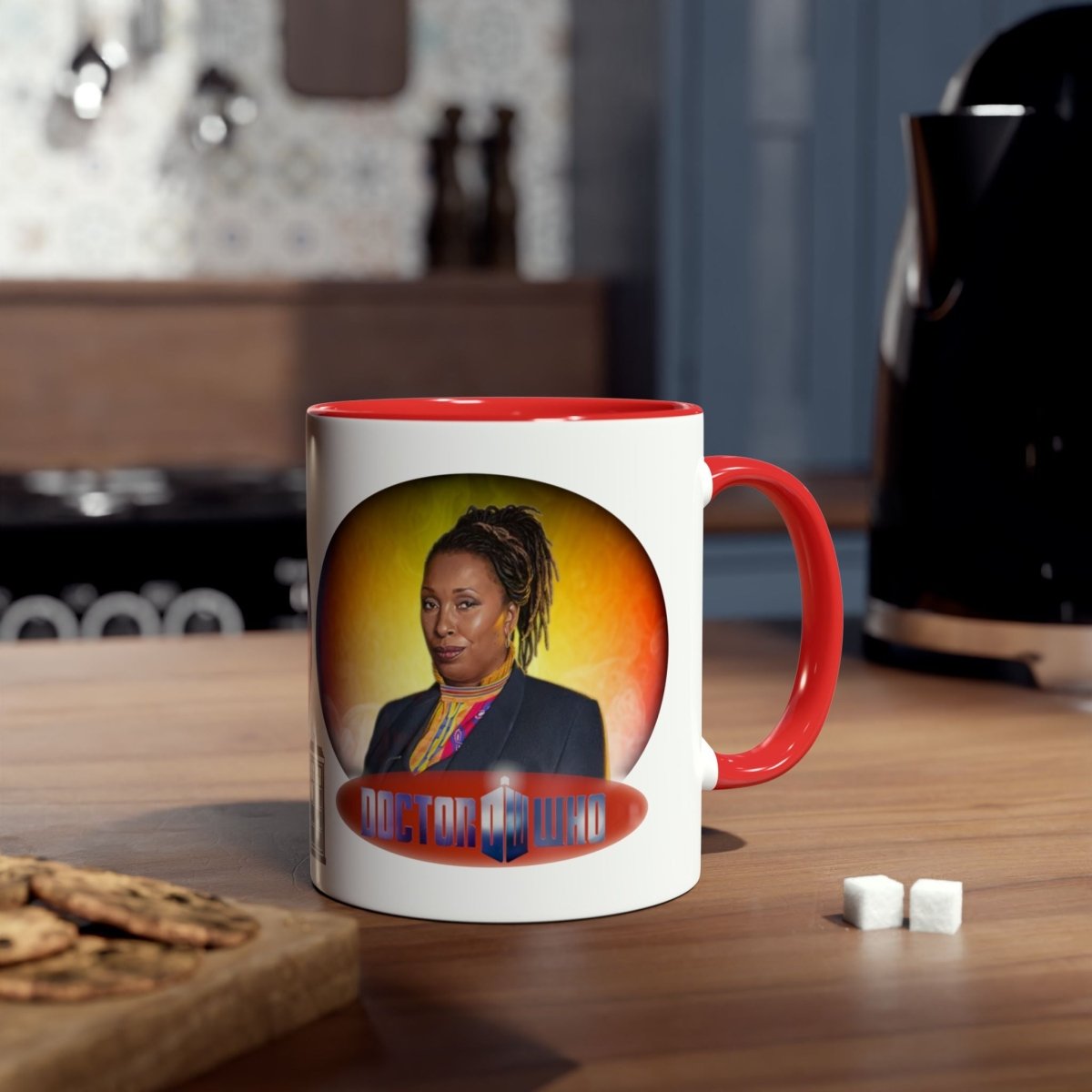 The Fugitive Doctor (Jo Martin) and Doctor Who logo mug. - soapbox169 - A Little Gift Shop