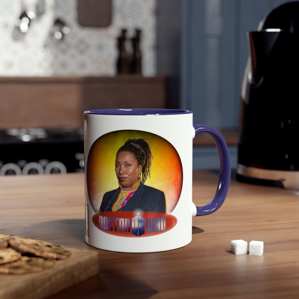 The Fugitive Doctor (Jo Martin) and Doctor Who logo mug. - soapbox169 - A Little Gift Shop