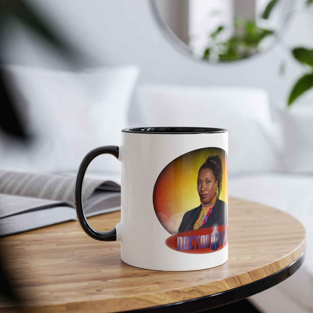 The Fugitive Doctor (Jo Martin) and Doctor Who logo mug. - soapbox169 - A Little Gift Shop