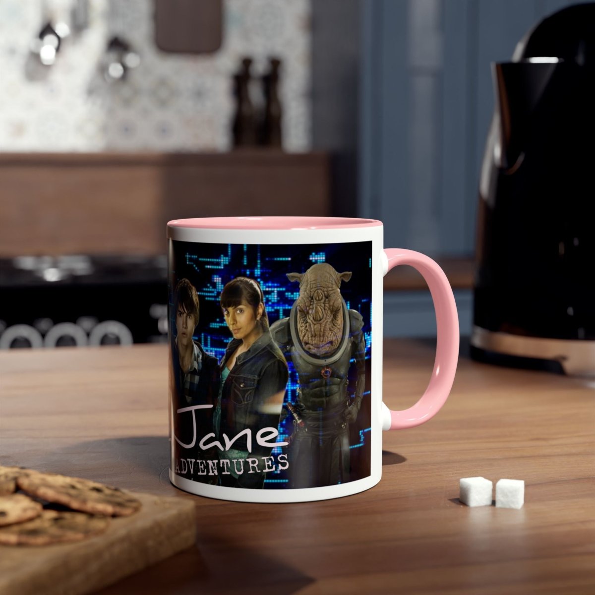 "The Sarah Jane Adventures" The New Gang mug with Season 3 Foes - soapbox169 - A Little Gift Shop