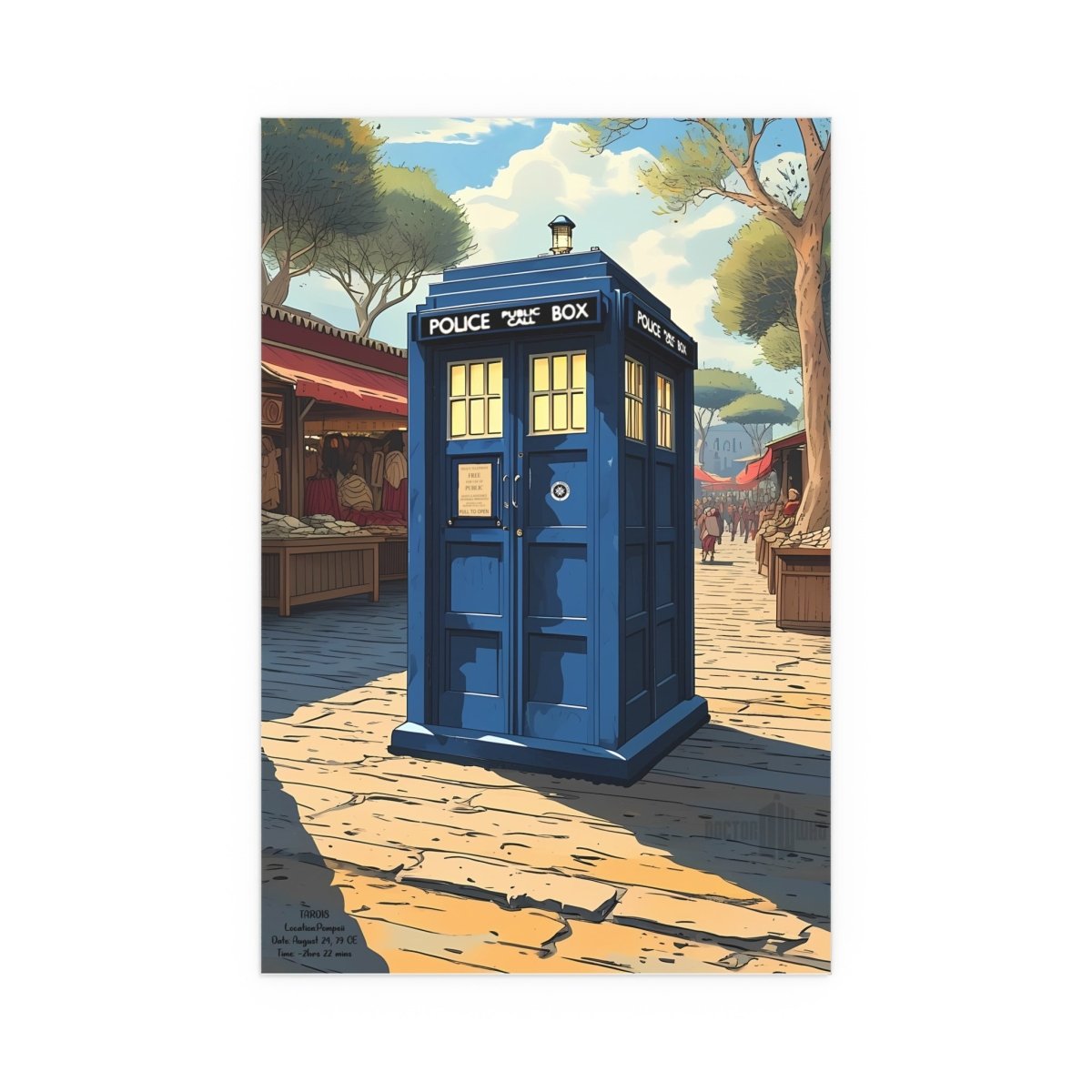 The TARDIS in history. Location: Pompeii, Date: August 24, 79 CE - soapbox169 - A Little Gift Shop