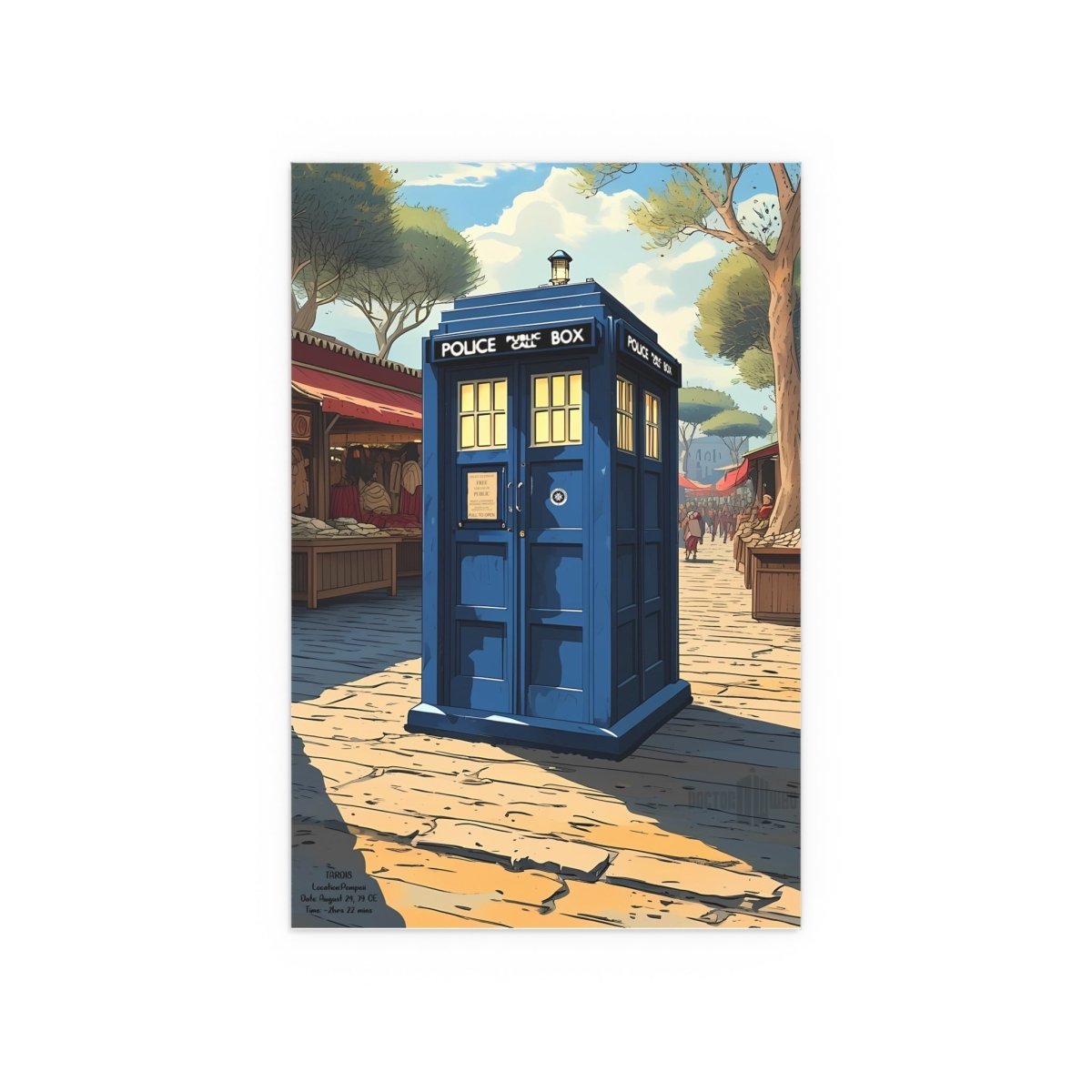 The TARDIS in history. Location: Pompeii, Date: August 24, 79 CE - soapbox169 - A Little Gift Shop