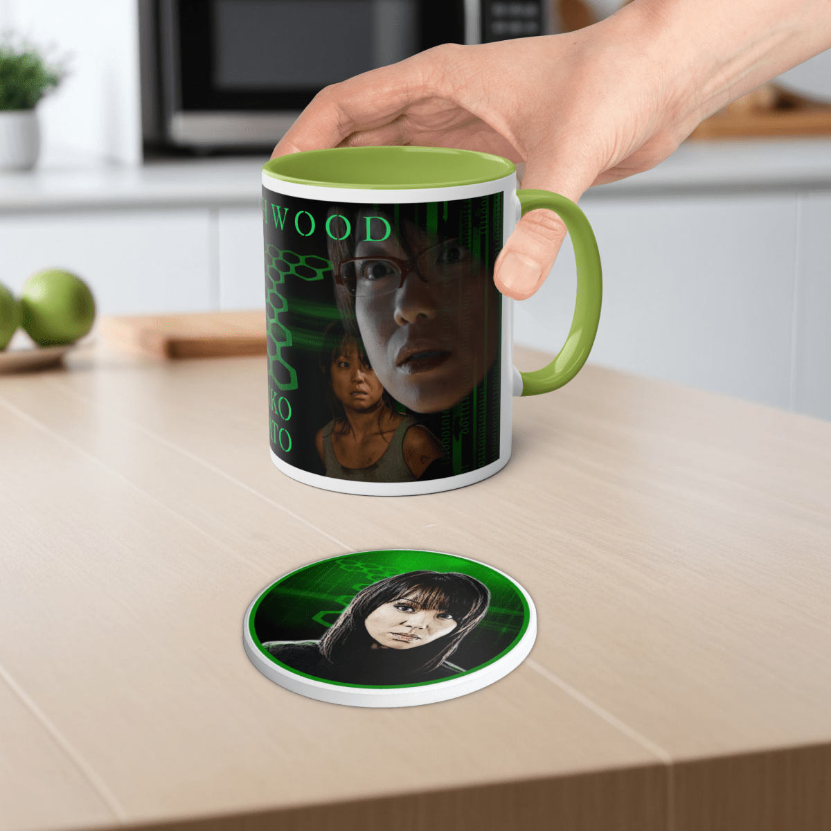 Toshiko Sato (Tosh) (Naoko Mori ) Ceramic Coaster - Home Decor