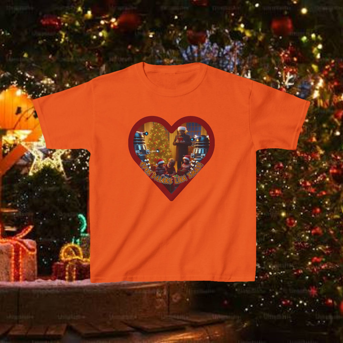 Doctor Who Dalek Christmas Kids T-shirt — Even Daleks Like Xmas