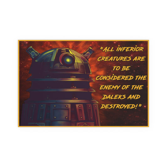 Doctor Who Dalek Motivational Skaro Poster