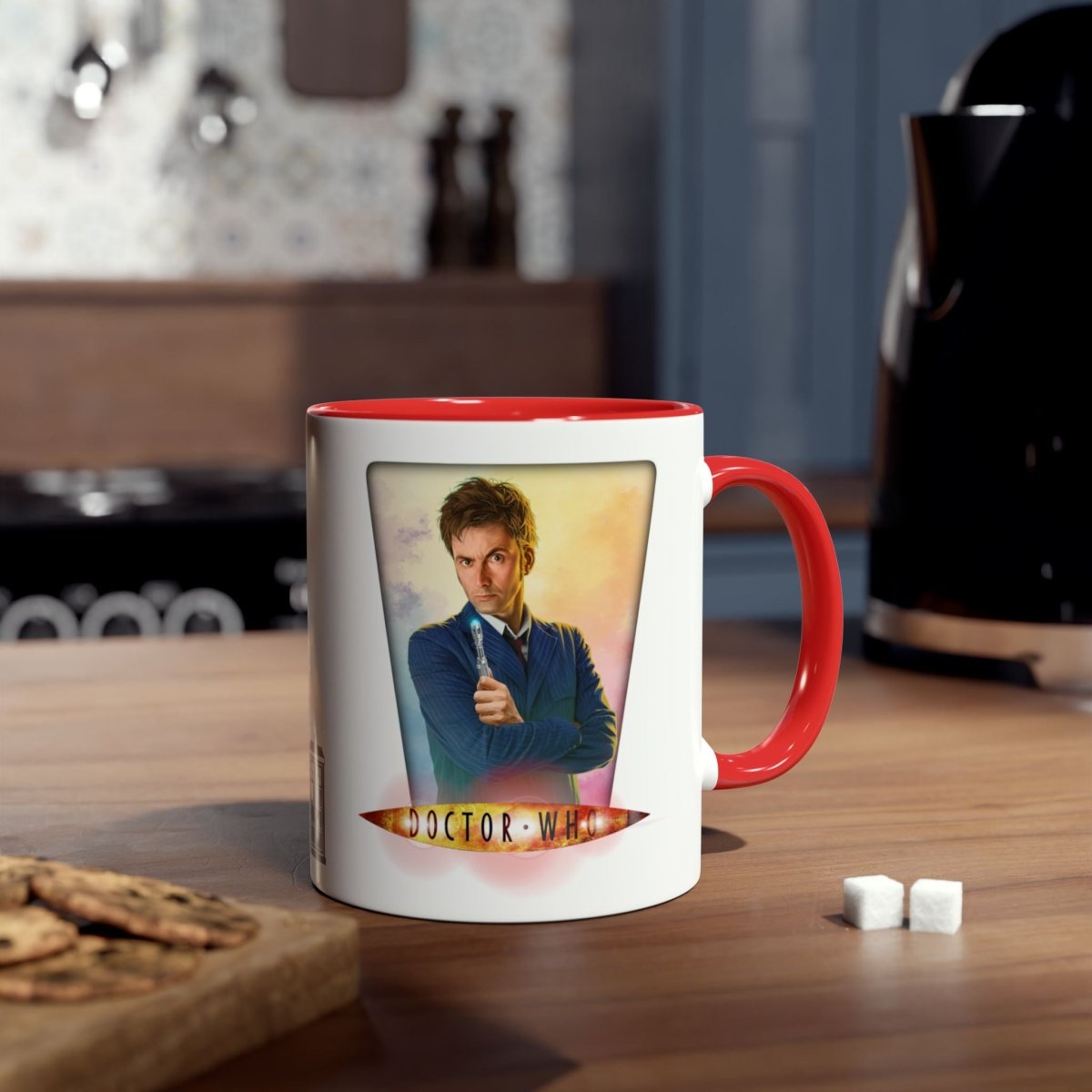 10th & 14th Doctor (David Tennant) and Doctor Who logo mug. - soapbox169 - A Little Gift Shop