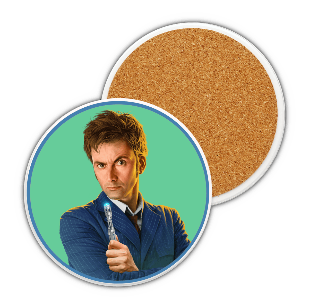 10th Doctor Ceramic Coaster Collection - soapbox169 - A Little Gift Shop