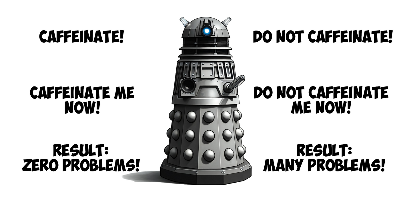 Dalek No.11 CAFFEINATE! Coffee Mug Collection.