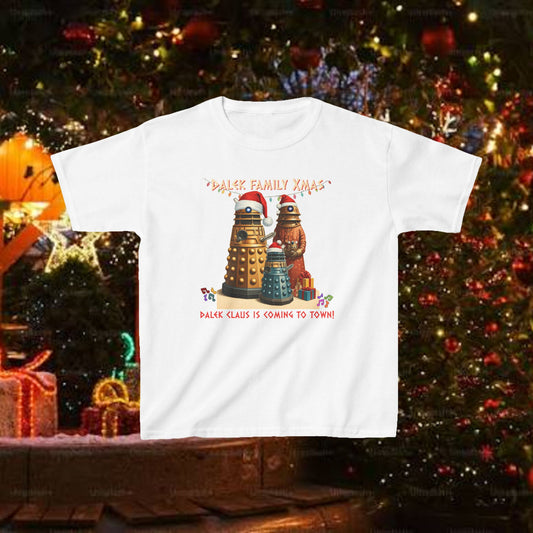 Doctor Who Dalek Christmas Kids T-shirt — Singing Xmas Carols