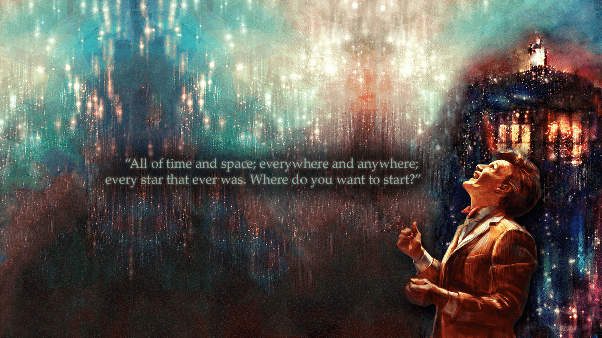 11th Doctor "All of time and space..." quote mug featuring The TARDIS - Mug
