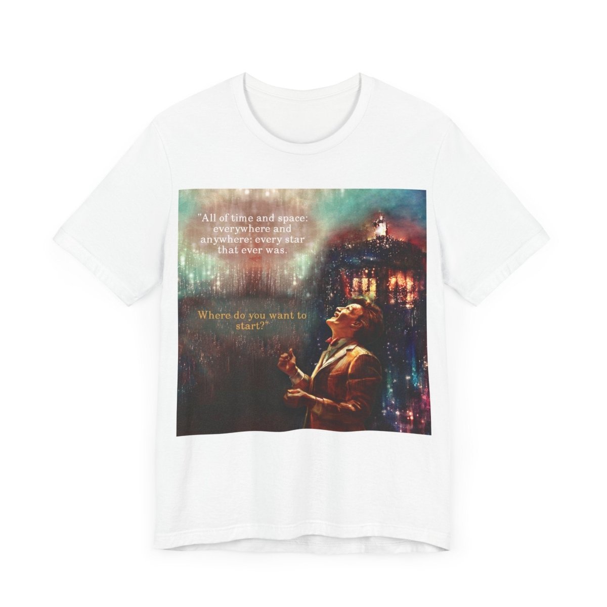 11th Doctor "All of time and space..." quote T-shirt featuring The TARDIS - soapbox169 - A Little Gift Shop
