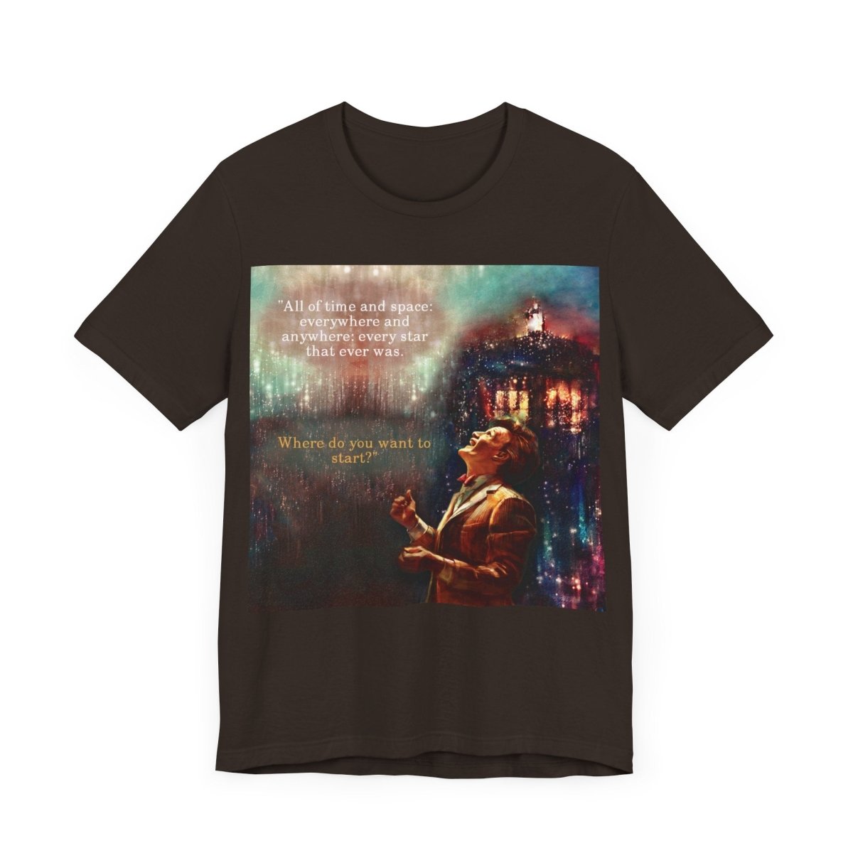 11th Doctor "All of time and space..." quote T-shirt featuring The TARDIS - soapbox169 - A Little Gift Shop