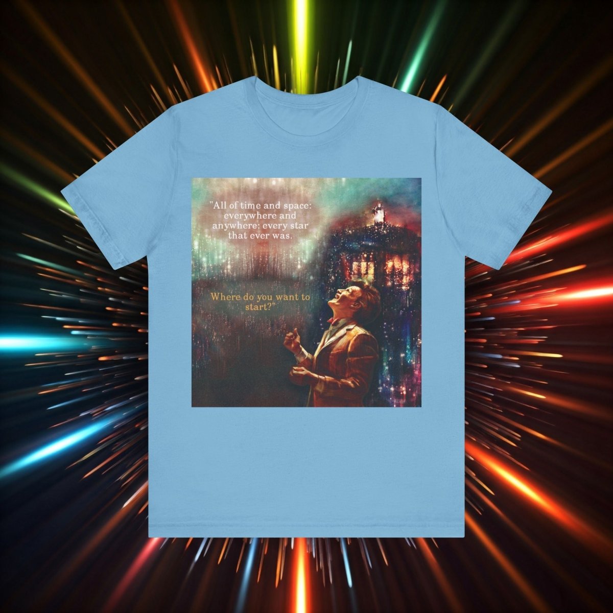 11th Doctor "All of time and space..." quote T-shirt featuring The TARDIS - soapbox169 - A Little Gift Shop