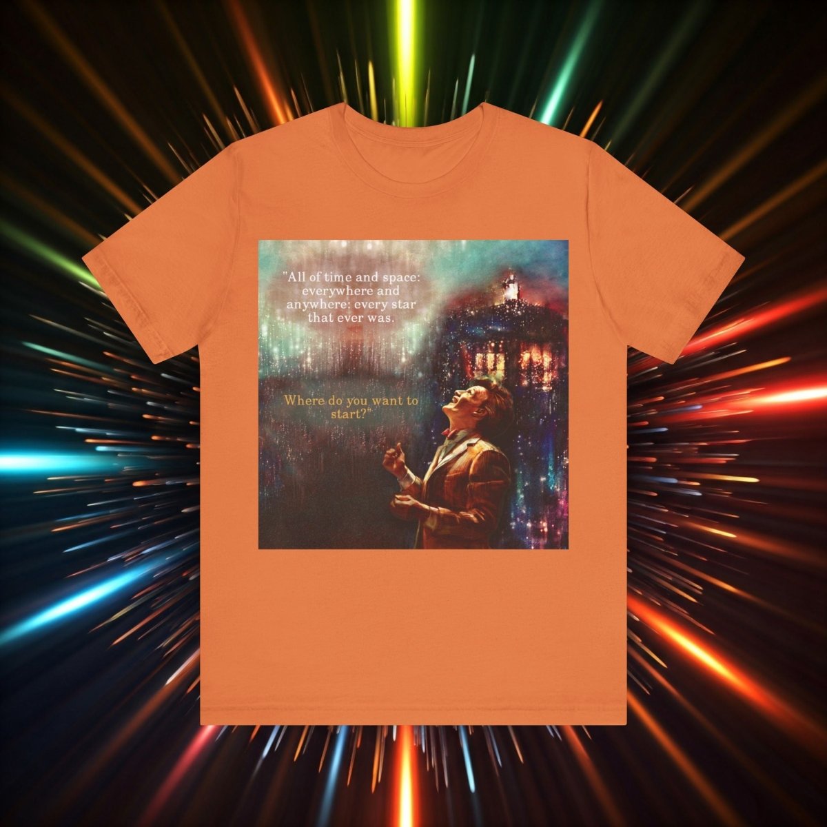 11th Doctor "All of time and space..." quote T-shirt featuring The TARDIS - soapbox169 - A Little Gift Shop