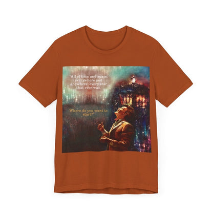 11th Doctor "All of time and space..." quote T-shirt featuring The TARDIS - soapbox169 - A Little Gift Shop