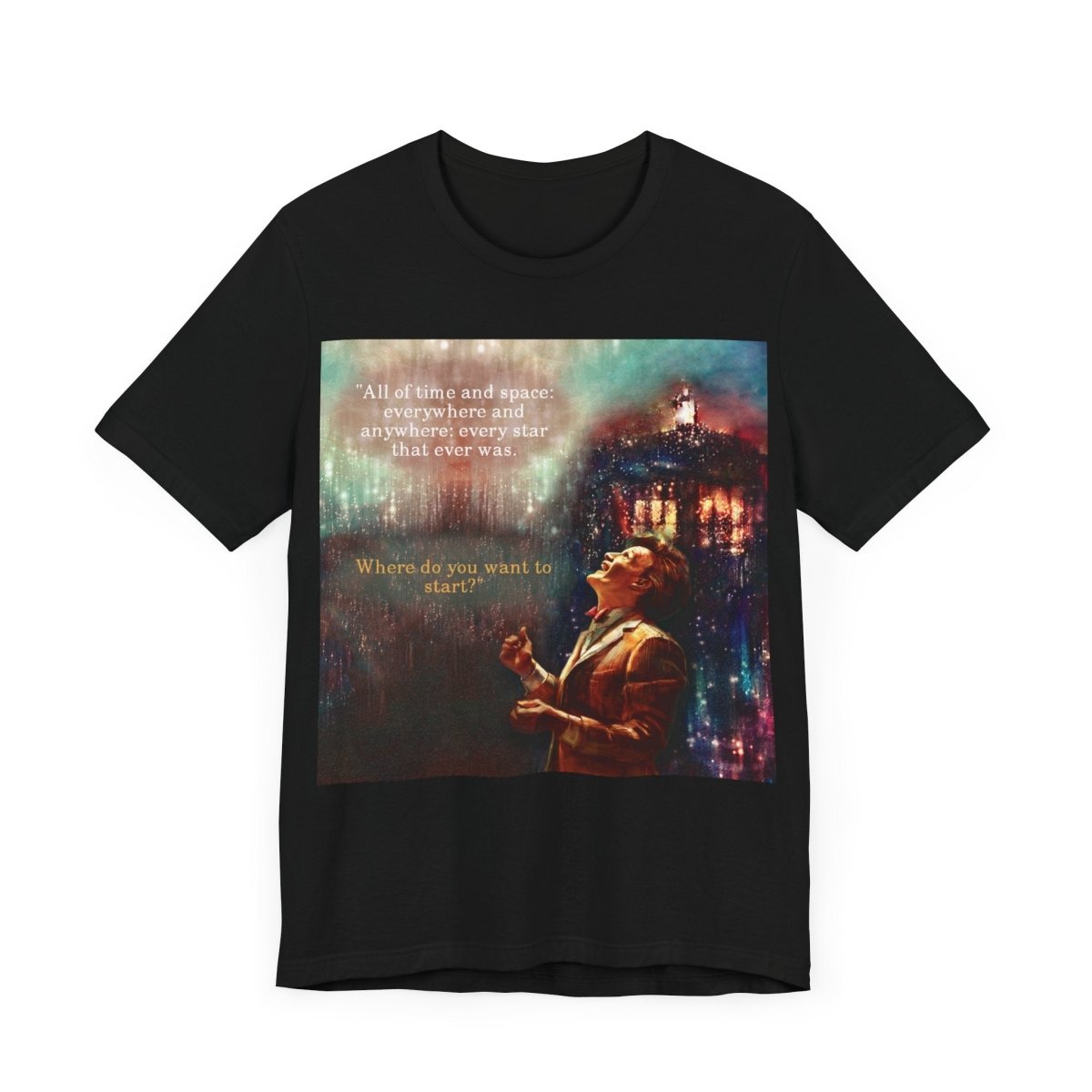 11th Doctor "All of time and space..." quote T-shirt featuring The TARDIS - soapbox169 - A Little Gift Shop