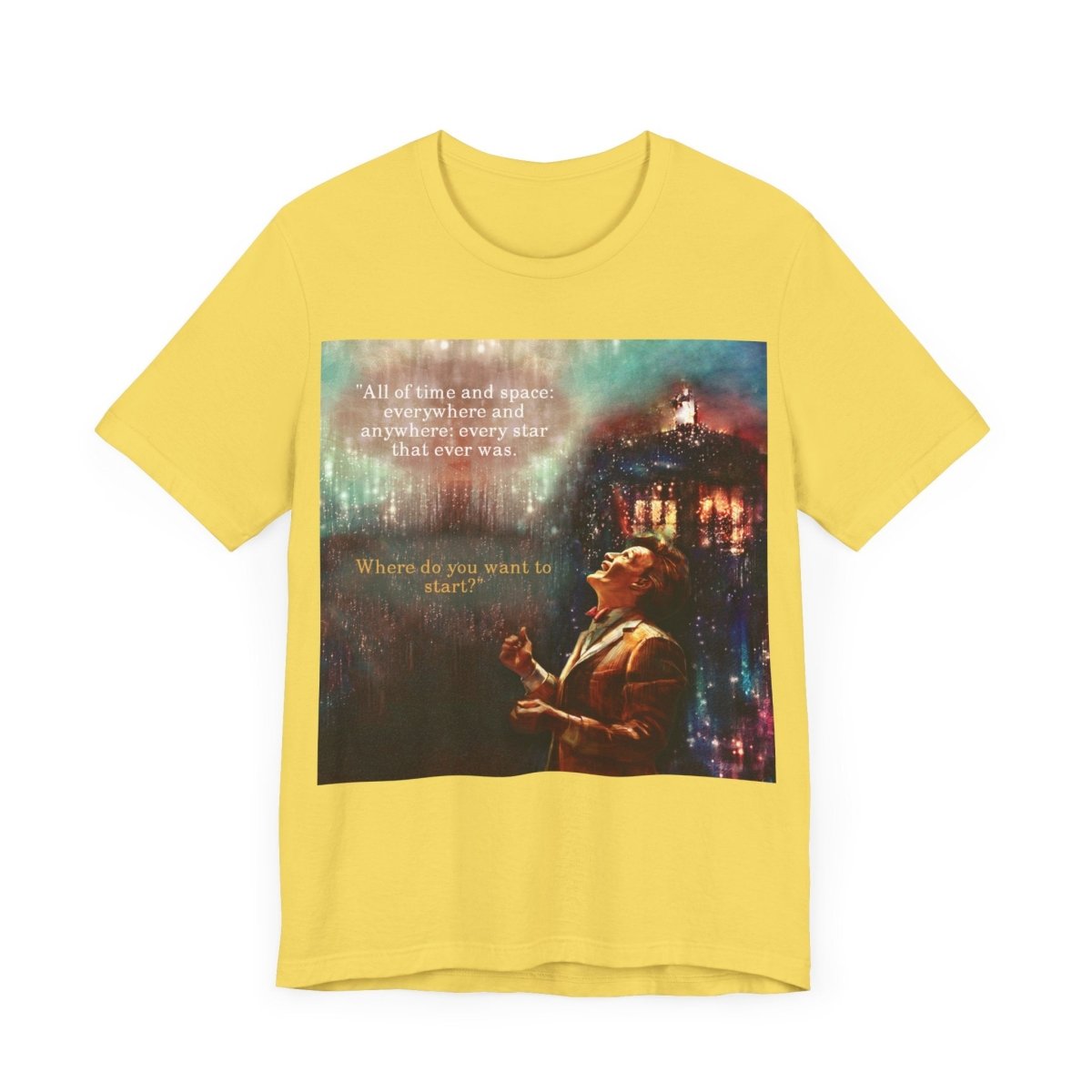 11th Doctor "All of time and space..." quote T-shirt featuring The TARDIS - soapbox169 - A Little Gift Shop