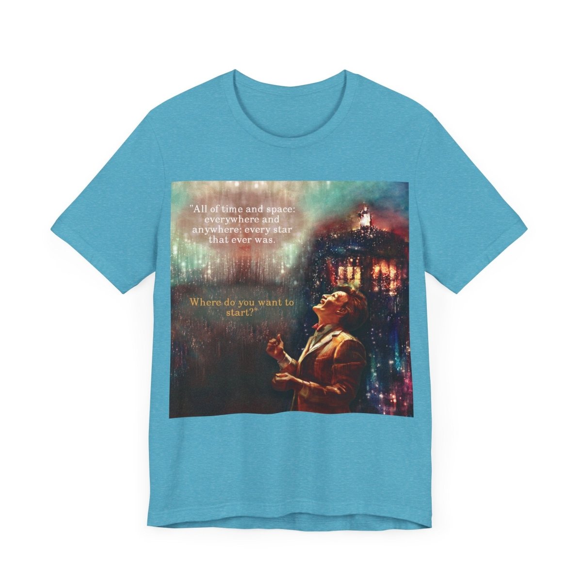 11th Doctor "All of time and space..." quote T-shirt featuring The TARDIS - soapbox169 - A Little Gift Shop