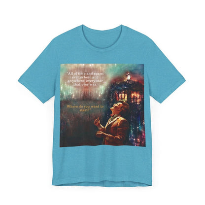 11th Doctor "All of time and space..." quote T-shirt featuring The TARDIS - soapbox169 - A Little Gift Shop