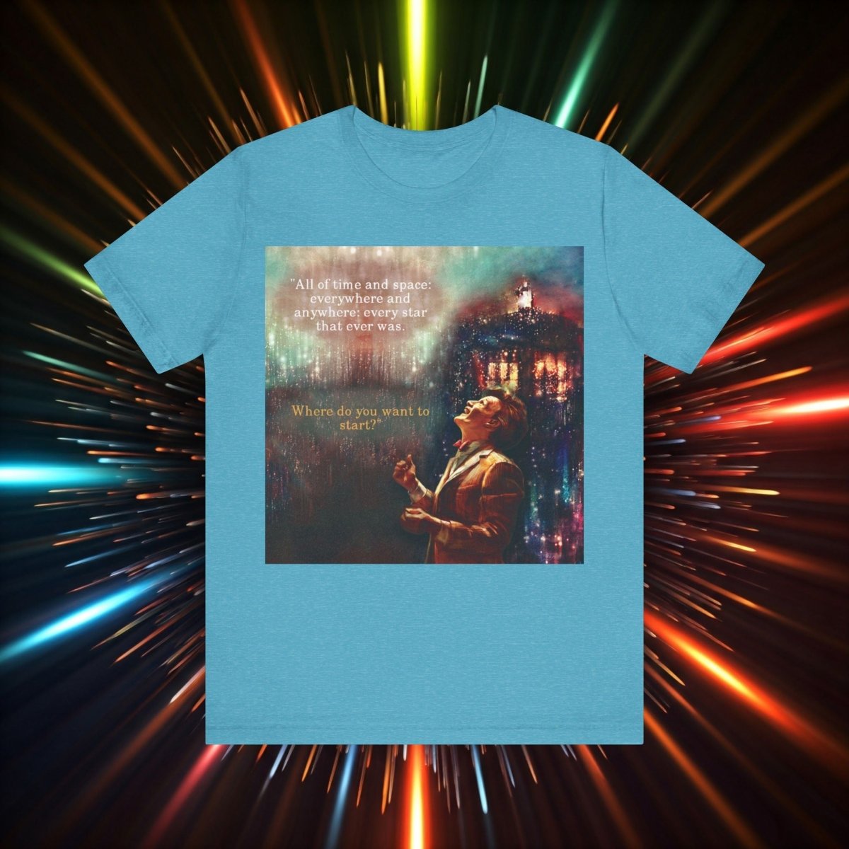 11th Doctor "All of time and space..." quote T-shirt featuring The TARDIS - soapbox169 - A Little Gift Shop