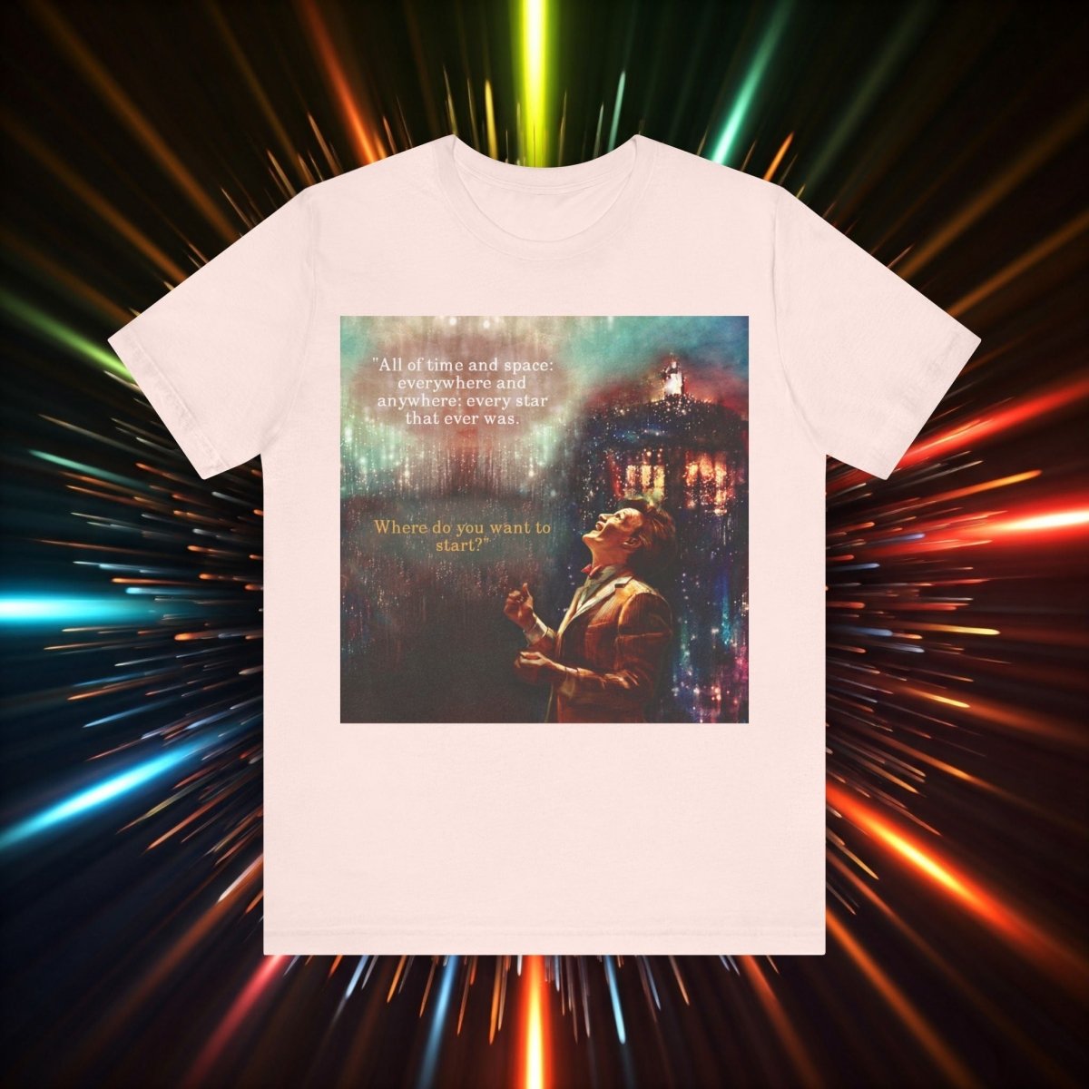 11th Doctor "All of time and space..." quote T-shirt featuring The TARDIS - soapbox169 - A Little Gift Shop