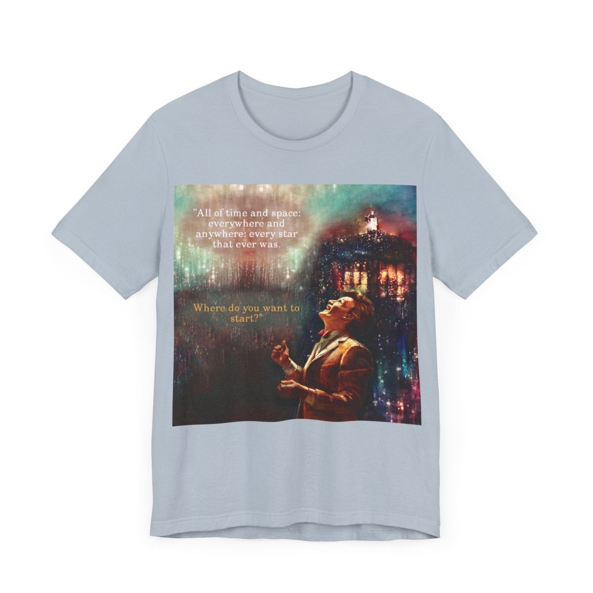 11th Doctor "All of time and space..." quote T-shirt featuring The TARDIS - soapbox169 - A Little Gift Shop