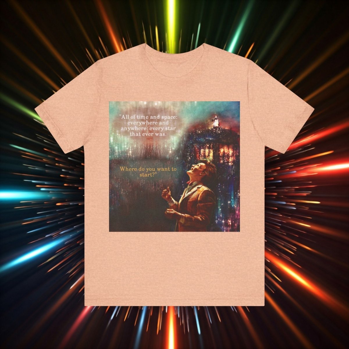 11th Doctor "All of time and space..." quote T-shirt featuring The TARDIS - soapbox169 - A Little Gift Shop