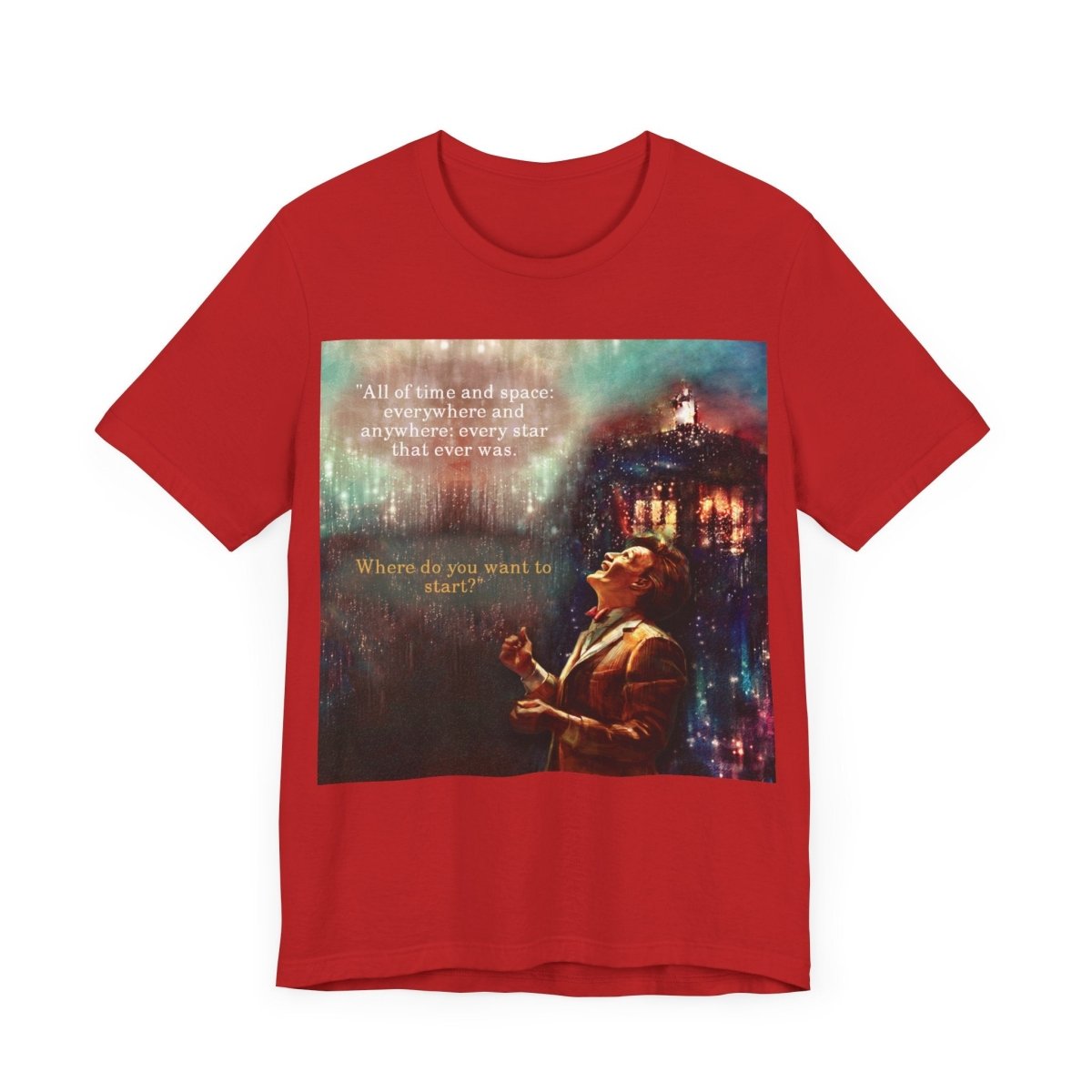 11th Doctor "All of time and space..." quote T-shirt featuring The TARDIS - soapbox169 - A Little Gift Shop