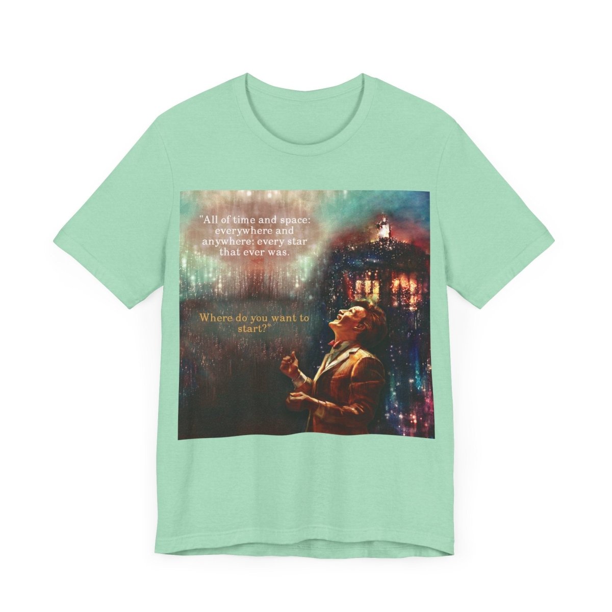 11th Doctor "All of time and space..." quote T-shirt featuring The TARDIS - soapbox169 - A Little Gift Shop