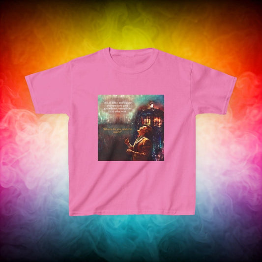 11th Doctor "All of time and space..." quote T-shirt featuring The TARDIS - Kids Heavy Cotton T-shirt - soapbox169 - A Little Gift Shop