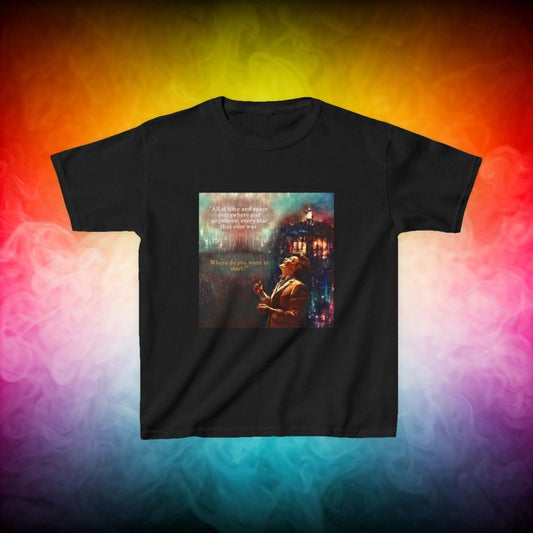 11th Doctor "All of time and space..." quote T-shirt featuring The TARDIS - Kids Heavy Cotton T-shirt - soapbox169 - A Little Gift Shop