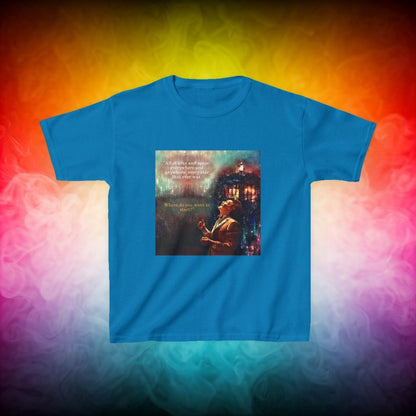 11th Doctor "All of time and space..." quote T-shirt featuring The TARDIS - Kids Heavy Cotton T-shirt - soapbox169 - A Little Gift Shop