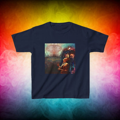 11th Doctor "All of time and space..." quote T-shirt featuring The TARDIS - Kids Heavy Cotton T-shirt - soapbox169 - A Little Gift Shop