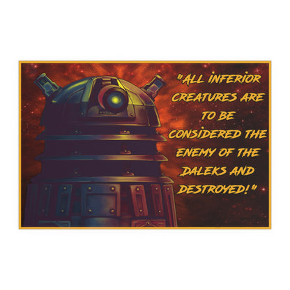 Doctor Who Dalek Motivational Skaro Poster