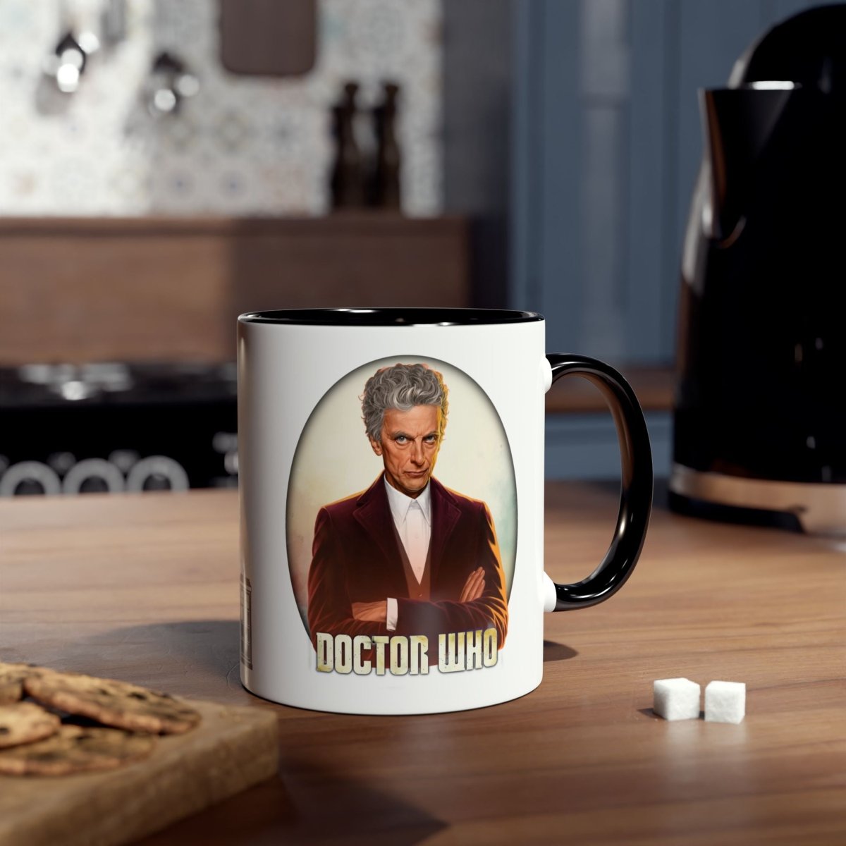12th Doctor (Peter Capaldi) and Doctor Who logo mug. - soapbox169 - A Little Gift Shop