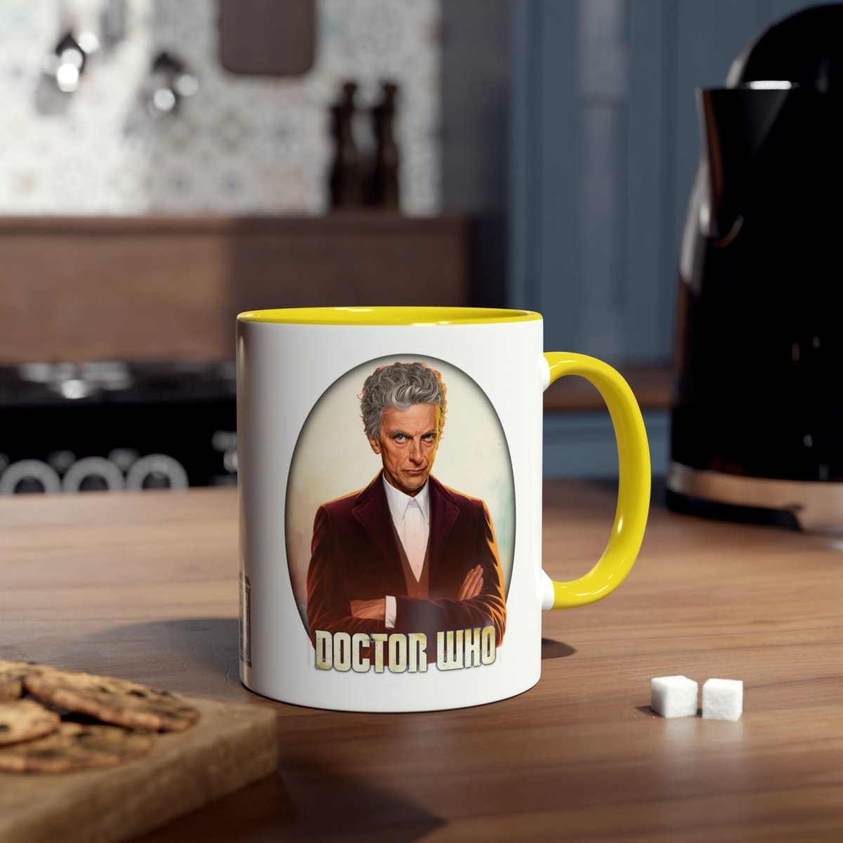 12th Doctor (Peter Capaldi) and Doctor Who logo mug. - soapbox169 - A Little Gift Shop
