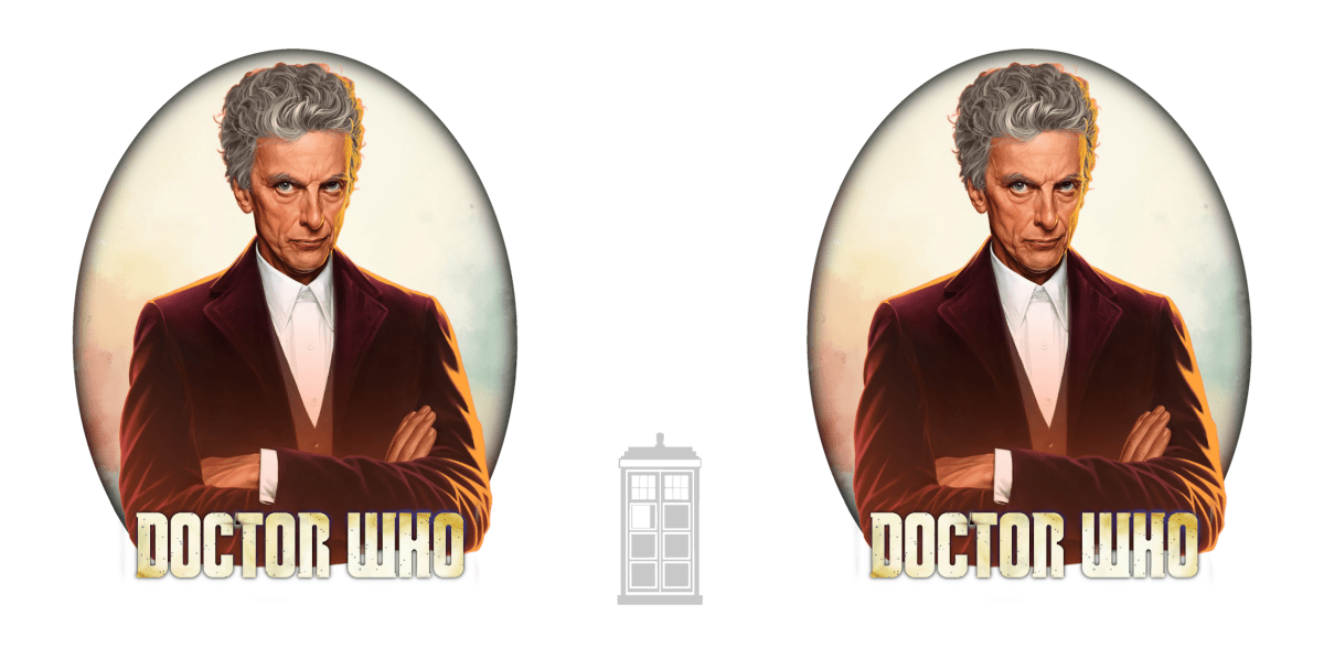 12th Doctor (Peter Capaldi) and Doctor Who logo mug. - Mug