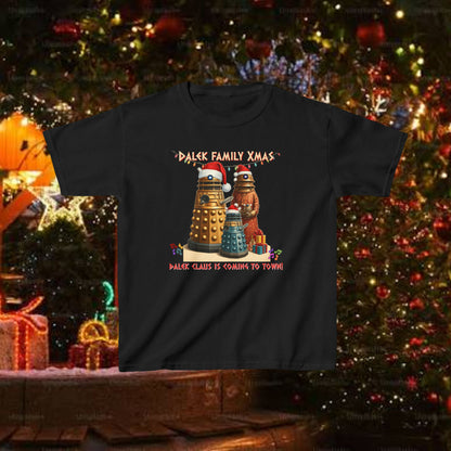 Doctor Who Dalek Christmas Kids T-shirt — Singing Xmas Carols