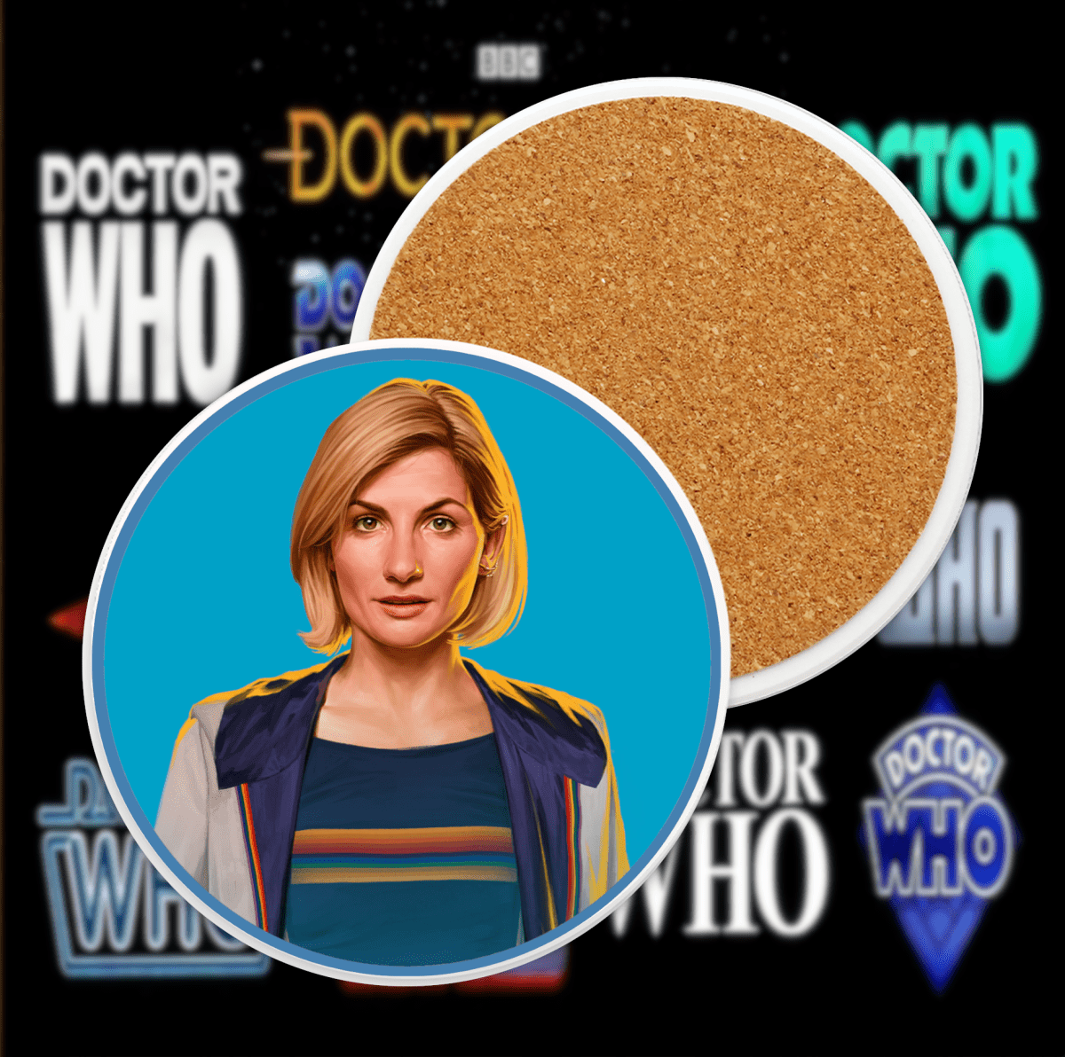 13th Doctor Ceramic Coaster Collection - soapbox169 - A Little Gift Shop